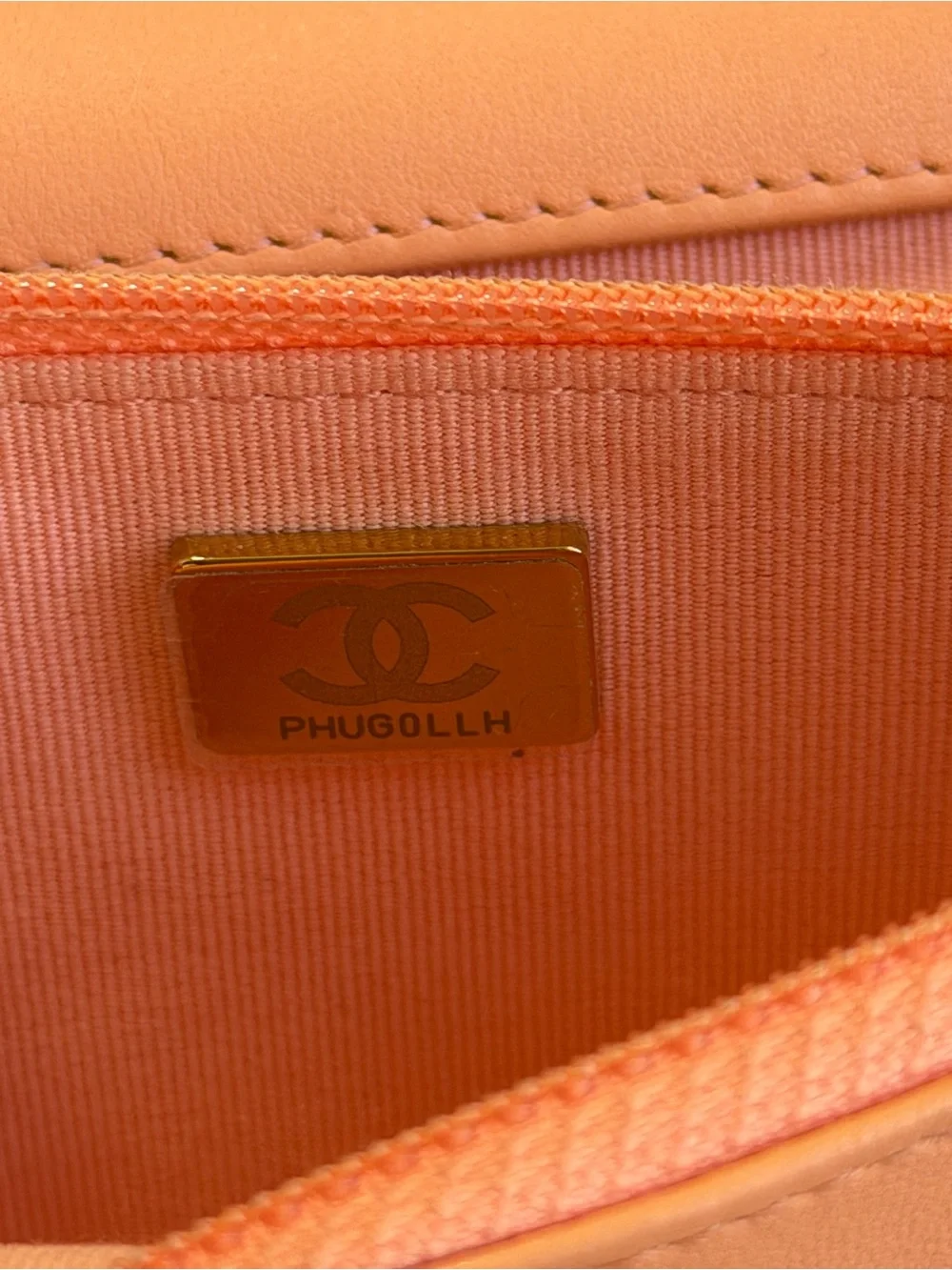 CHANEL 19 Wallet on Chain Salmon Lambskin Quilted mixed metal hardware